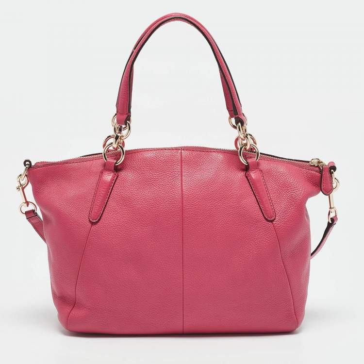 Pre Owned Coach Pink Leather Small Kelsey Satchel