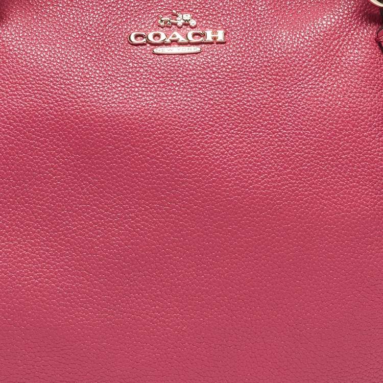 Pre Owned Coach Pink Leather Small Kelsey Satchel
