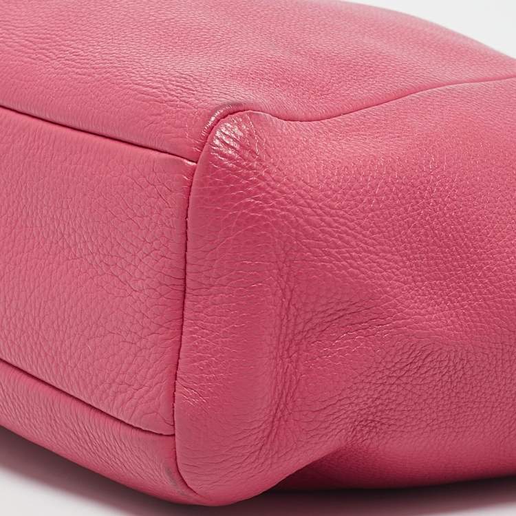 Pre Owned Coach Pink Leather Small Kelsey Satchel