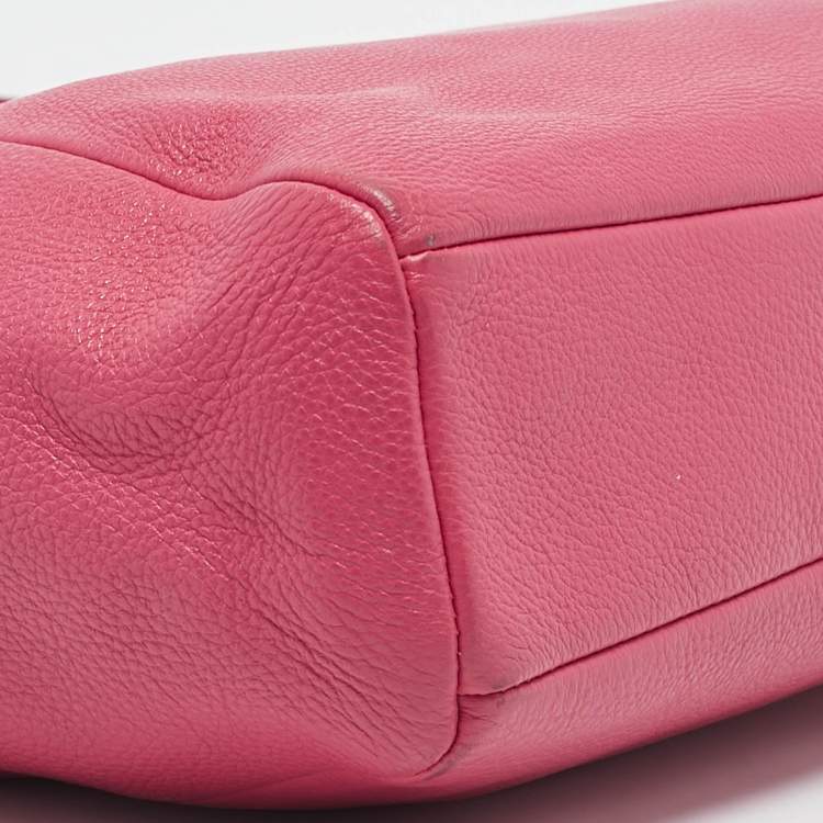 Pre Owned Coach Pink Leather Small Kelsey Satchel