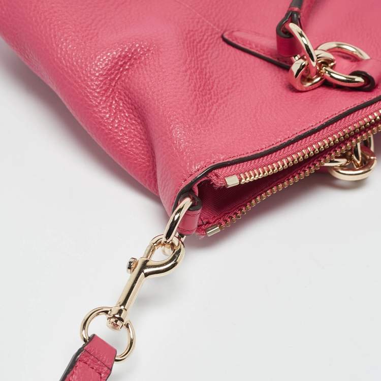 Pre Owned Coach Pink Leather Small Kelsey Satchel