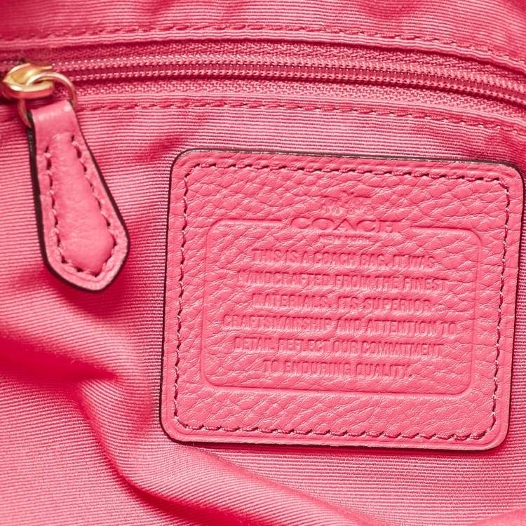 Pre Owned Coach Pink Leather Small Kelsey Satchel