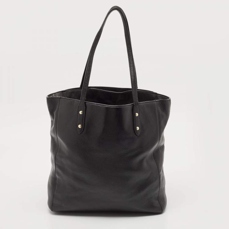Pre Owned Coach Black Leather Town Tote