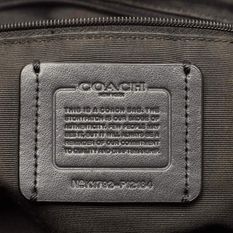 Pre Owned Coach Black Leather Town Tote