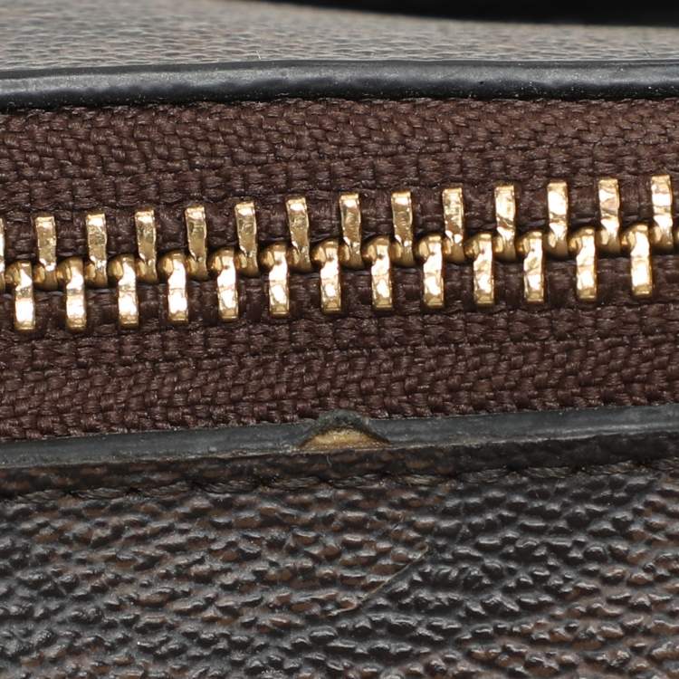 Pre Owned Coach Brown Signature Coated Canvas Ava Chain Tote