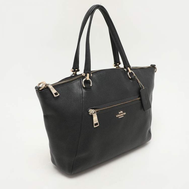 Pre Owned Coach Black Leather Prairie Satchel