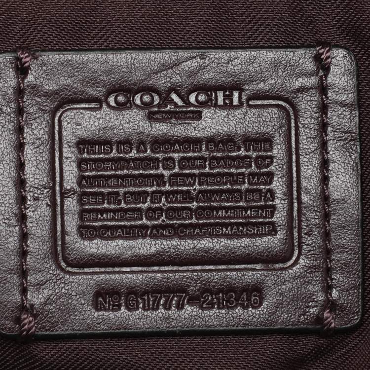 Pre Owned Coach Burgundy Leather Fulton Satchel