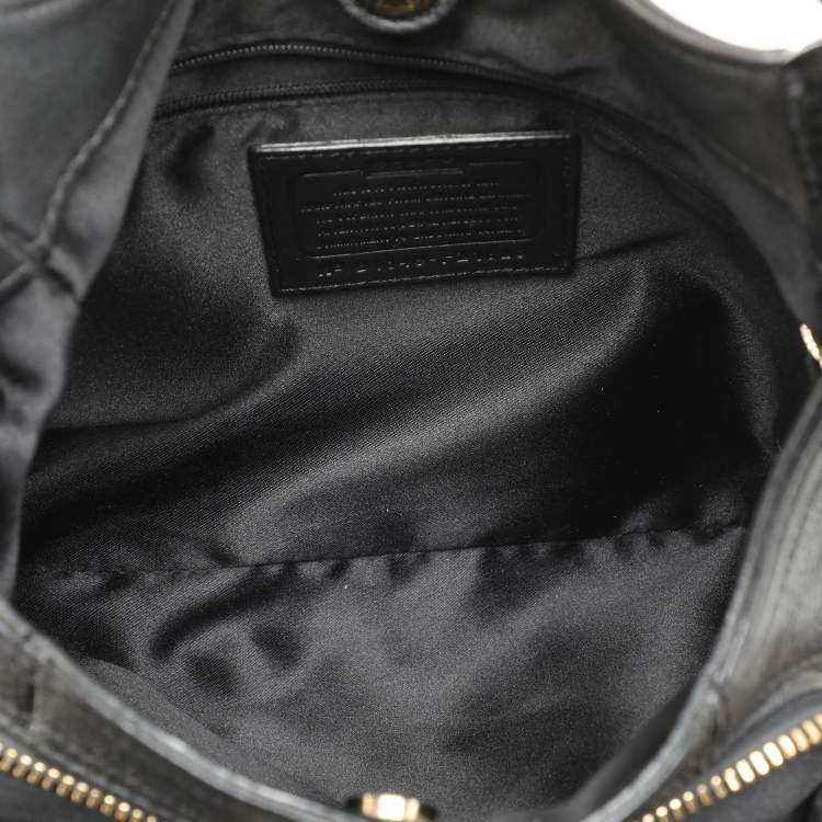 Pre Owned Coach Black Leather Ashley Hobo