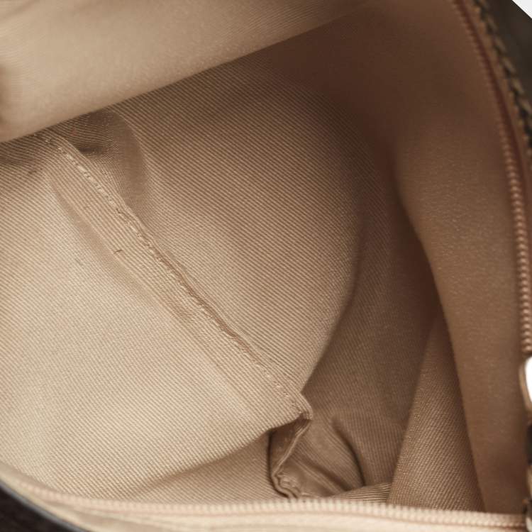 Pre Owned Coach Black Leather Hamptons Braided Tote