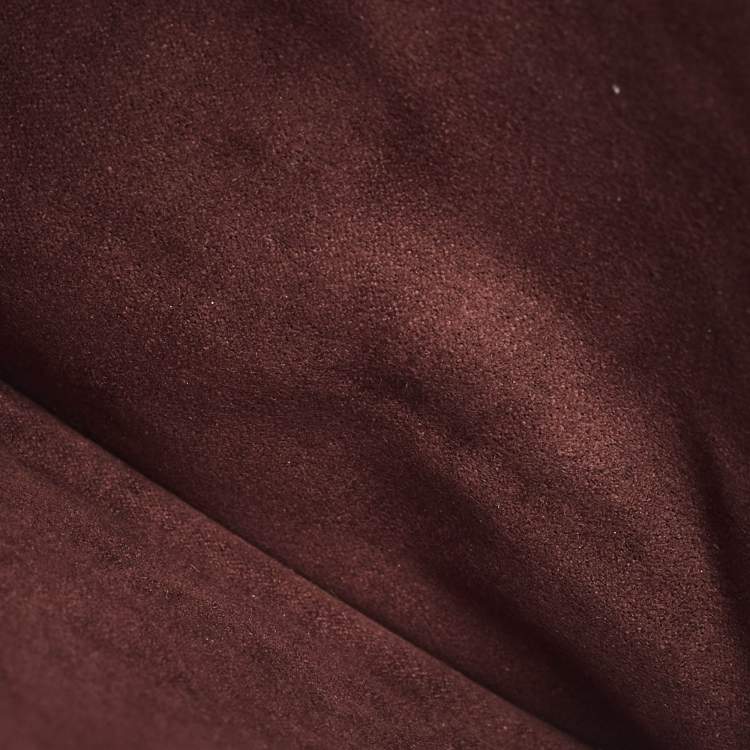 Pre Owned Coach Burgundy Leather and Snakeskin Trim Hutton Shoulder Bag