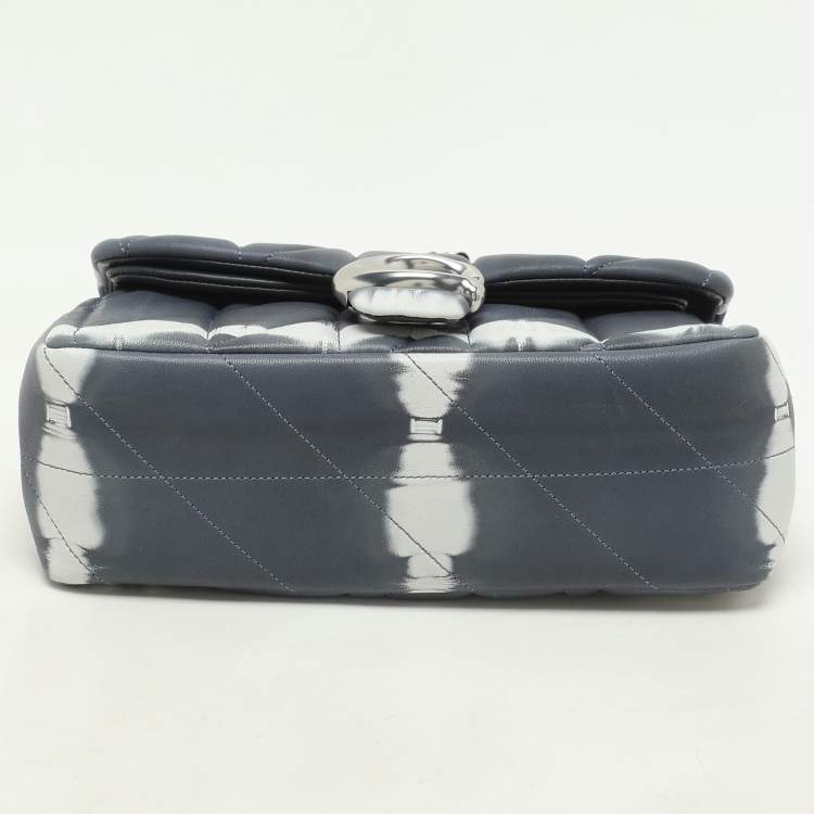 Pre Owned Coach Grey Tie Dye Leather Tabby 20 Shoulder Bag