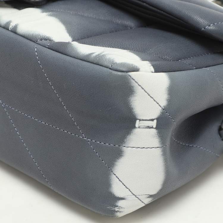 Pre Owned Coach Grey Tie Dye Leather Tabby 20 Shoulder Bag
