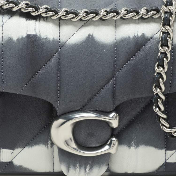 Pre Owned Coach Grey Tie Dye Leather Tabby 20 Shoulder Bag