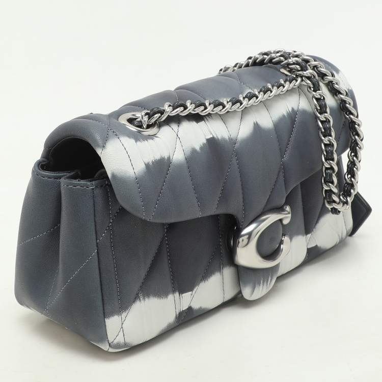 Pre Owned Coach Grey Tie Dye Leather Tabby 20 Shoulder Bag