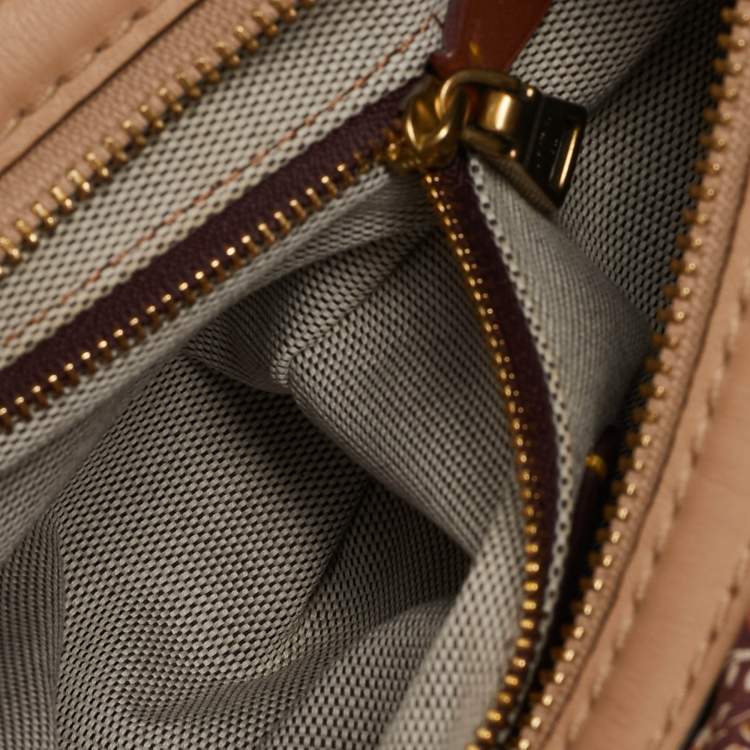 Pre Owned Coach Beige Signature Leather Rogue Tote