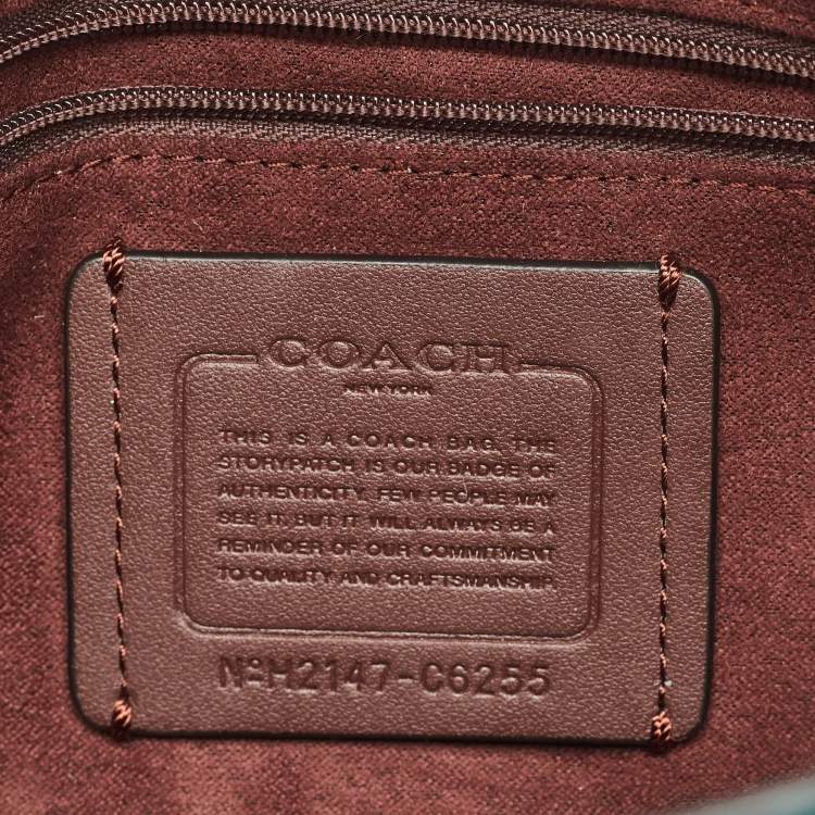 Pre Owned Coach Dark Green Signature Embossed Leather Georgie Shoulder Bag