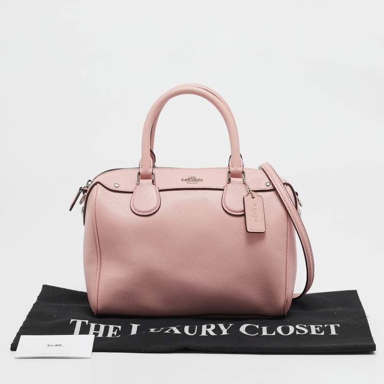 Pre Owned Coach Pink Leather Mini Bennett Satchel
