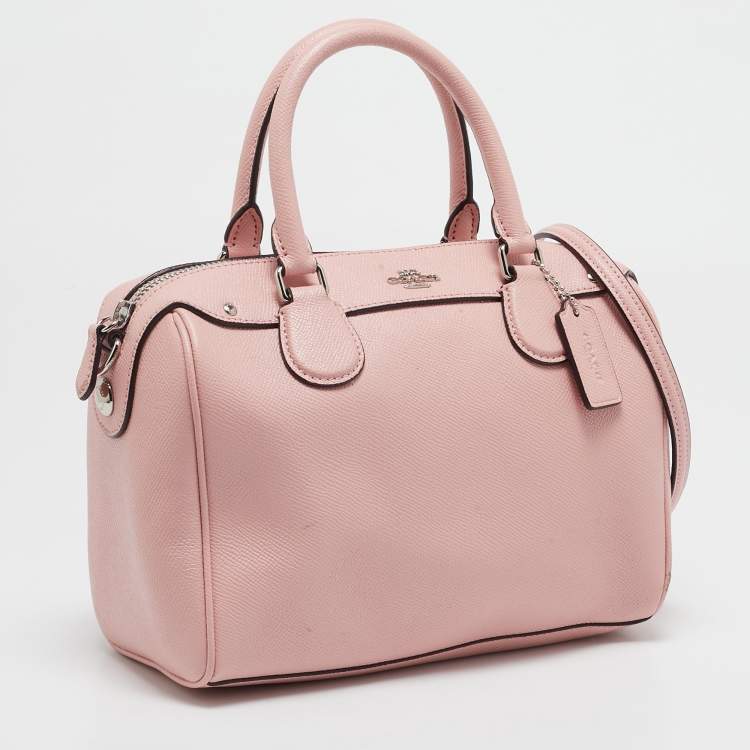 Pre Owned Coach Pink Leather Mini Bennett Satchel