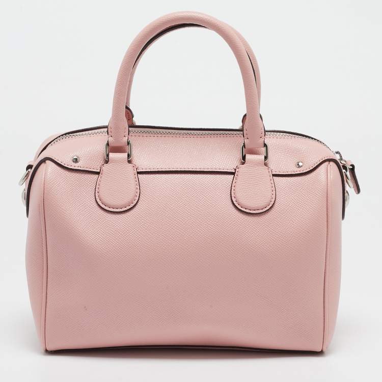 Pre Owned Coach Pink Leather Mini Bennett Satchel