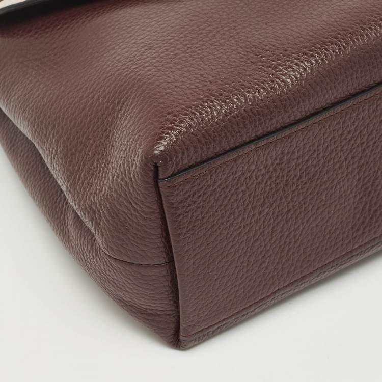 Pre Owned Coach Burgundy/Pink Leather Tammie Shoulder Bag
