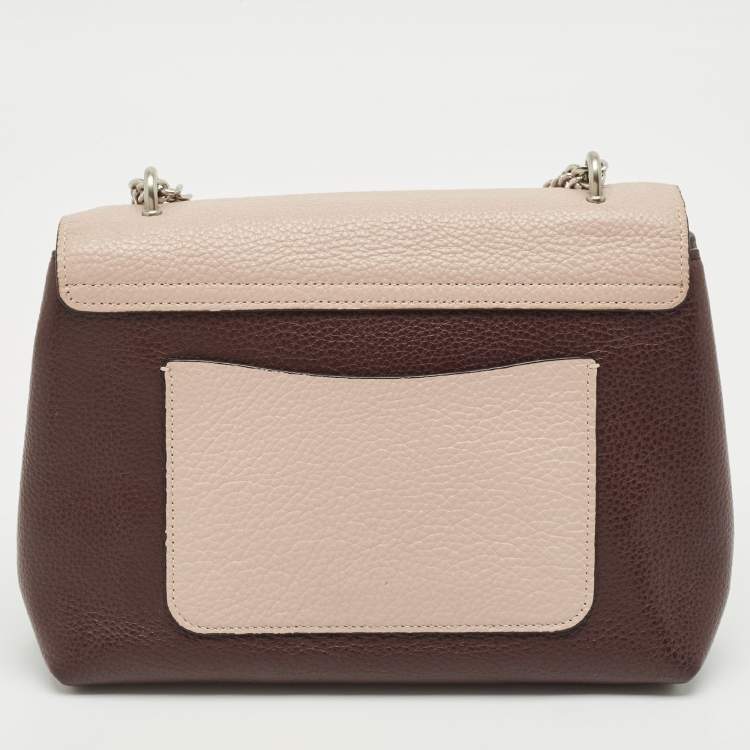 Pre Owned Coach Burgundy/Pink Leather Tammie Shoulder Bag