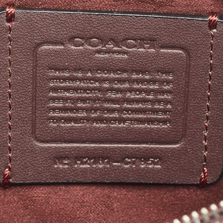 Pre Owned Coach Burgundy/Pink Leather Tammie Shoulder Bag