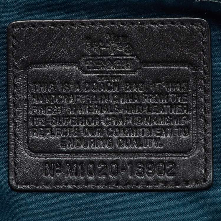 Pre Owned Coach Grey/Black Op Art Canvas and Leather Madison Satchel