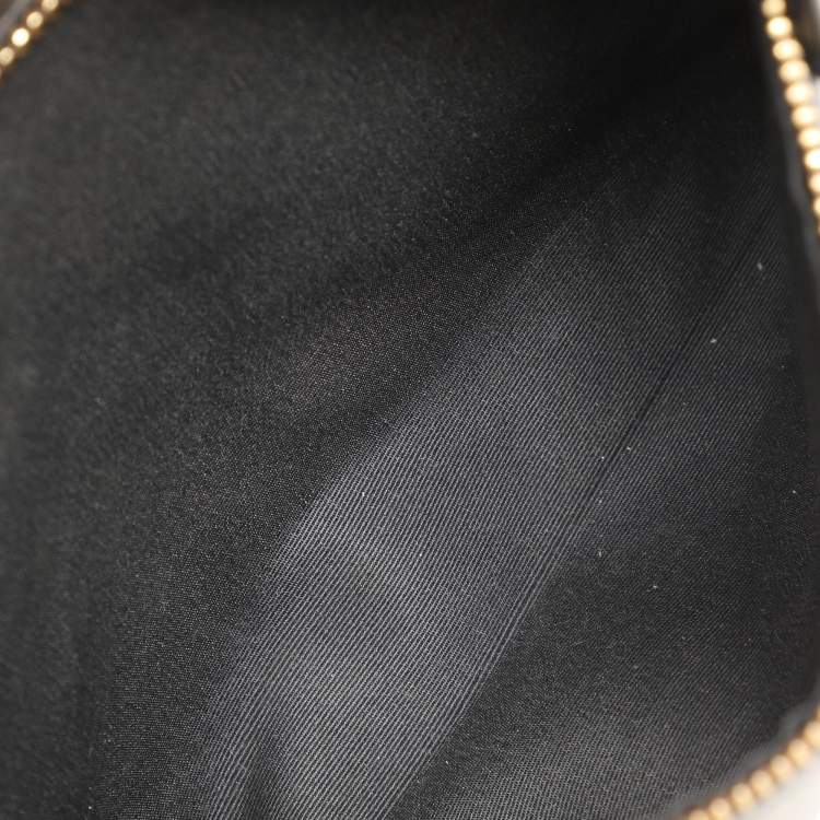 Pre Owned Coach Black/Brown Signature Coated Canvas and Leather Gallery Tote