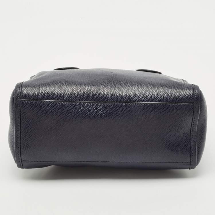 Pre Owned Coach Navy Blue Leather Mini Bennett Satchel