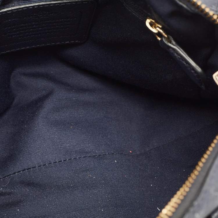 Pre Owned Coach Navy Blue Leather Mini Bennett Satchel