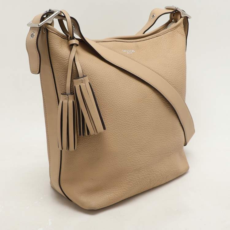 Pre Owned Coach Beige Leather Bleecker Hobo