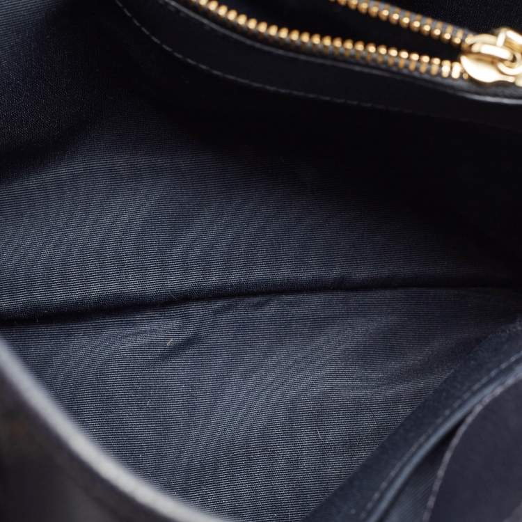 Pre Owned Coach Navy Blue Leather Margot Satchel