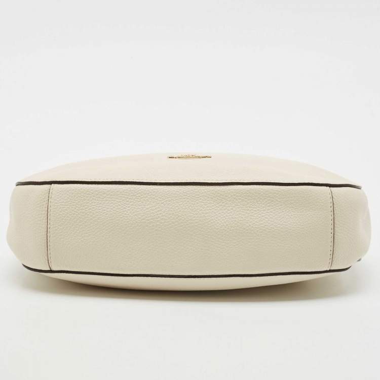 Pre Owned Coach Chalk White Leather Sutton Crossbody Bag