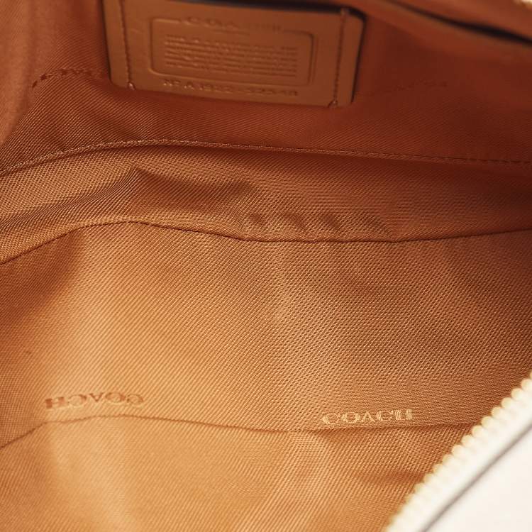 Pre Owned Coach Chalk White Leather Sutton Crossbody Bag