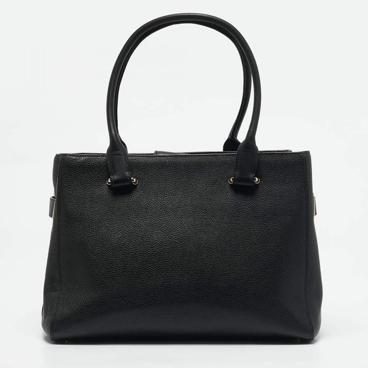 Pre Owned Coach Black Leather Swagger 33 Tote