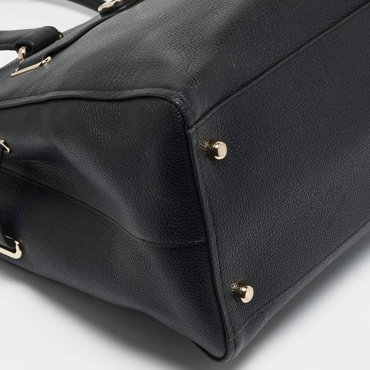 Pre Owned Coach Black Leather Swagger 33 Tote