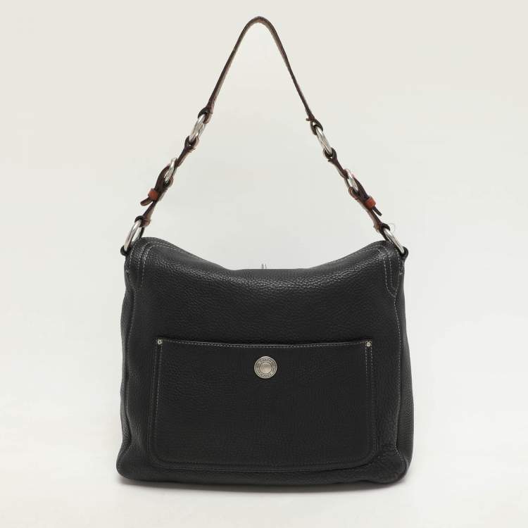 Pre Owned Coach Black Leather Chelsea Turnlock Hobo 