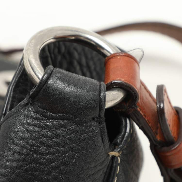 Pre Owned Coach Black Leather Chelsea Turnlock Hobo 