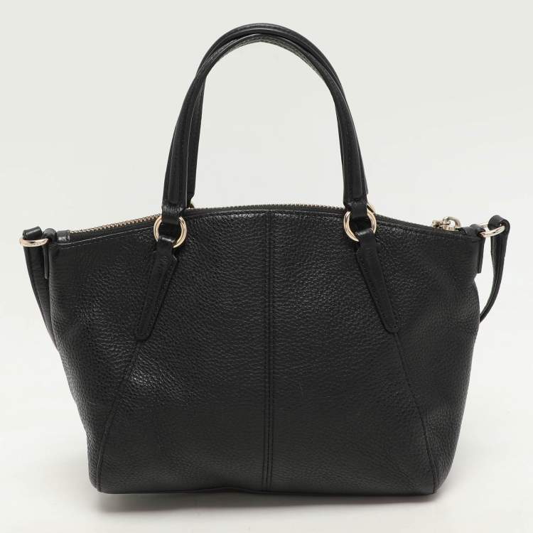 Pre Owned Coach Black Leather Mini Kelsey Satchel