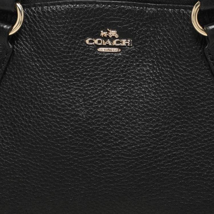 Pre Owned Coach Black Leather Mini Kelsey Satchel
