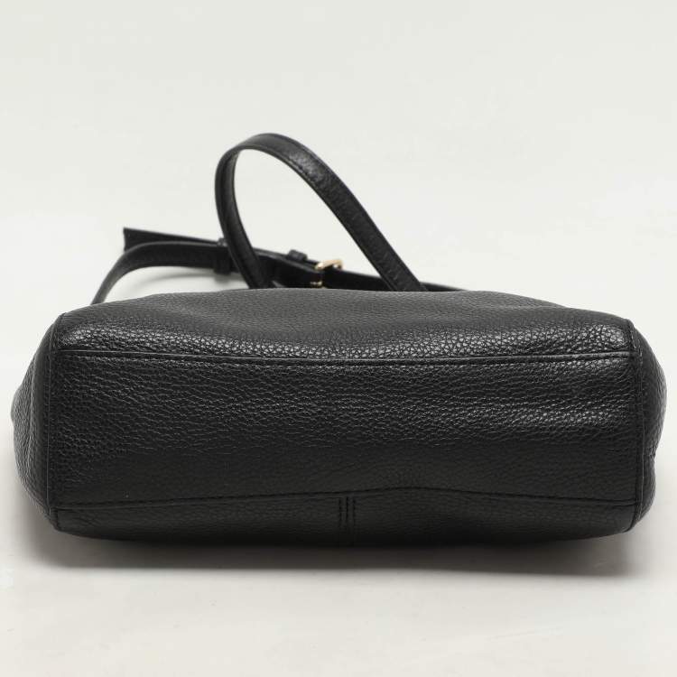 Pre Owned Coach Black Leather Mini Kelsey Satchel