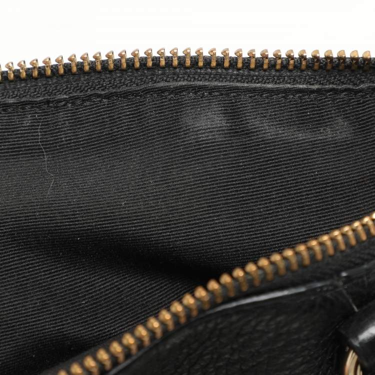 Pre Owned Coach Black Leather Mini Kelsey Satchel