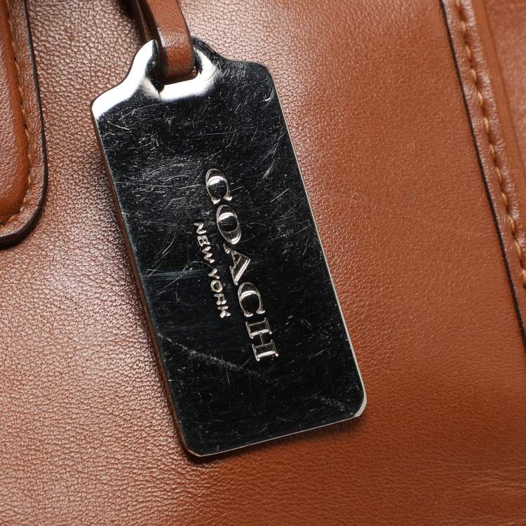 Pre Owned Coach Brown Leather Crosby Carryall Satchel