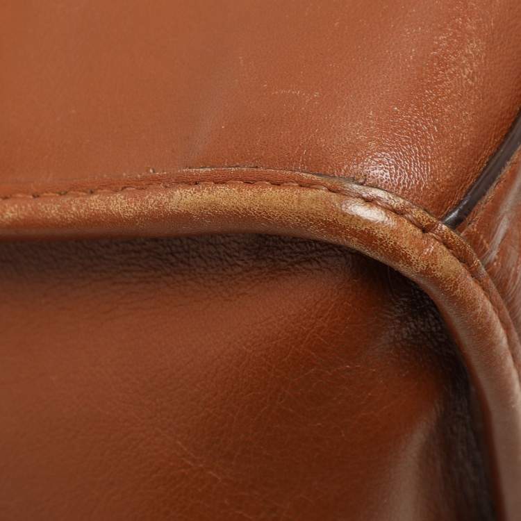 Pre Owned Coach Brown Leather Crosby Carryall Satchel