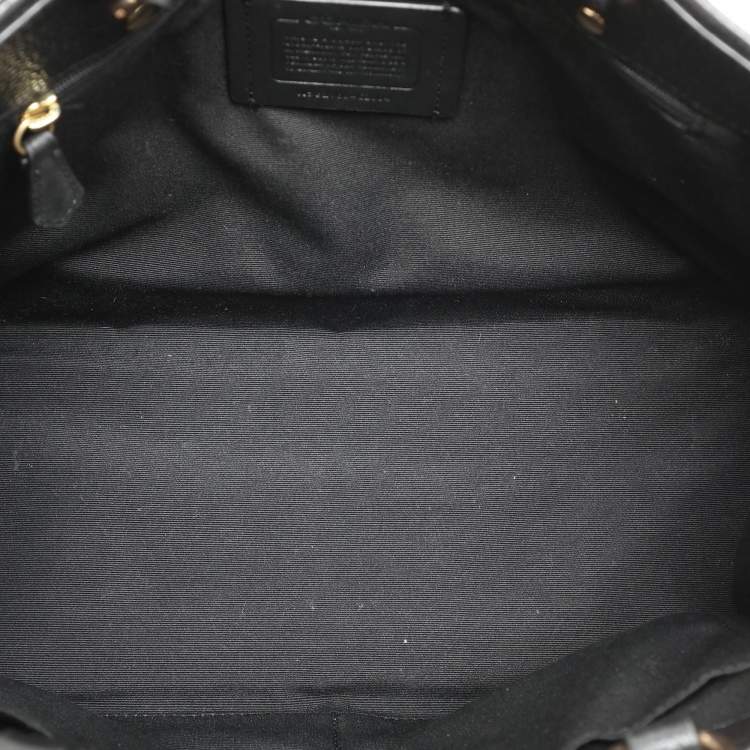 Pre Owned Coach Black Leather Dempsey Carryall Tote 