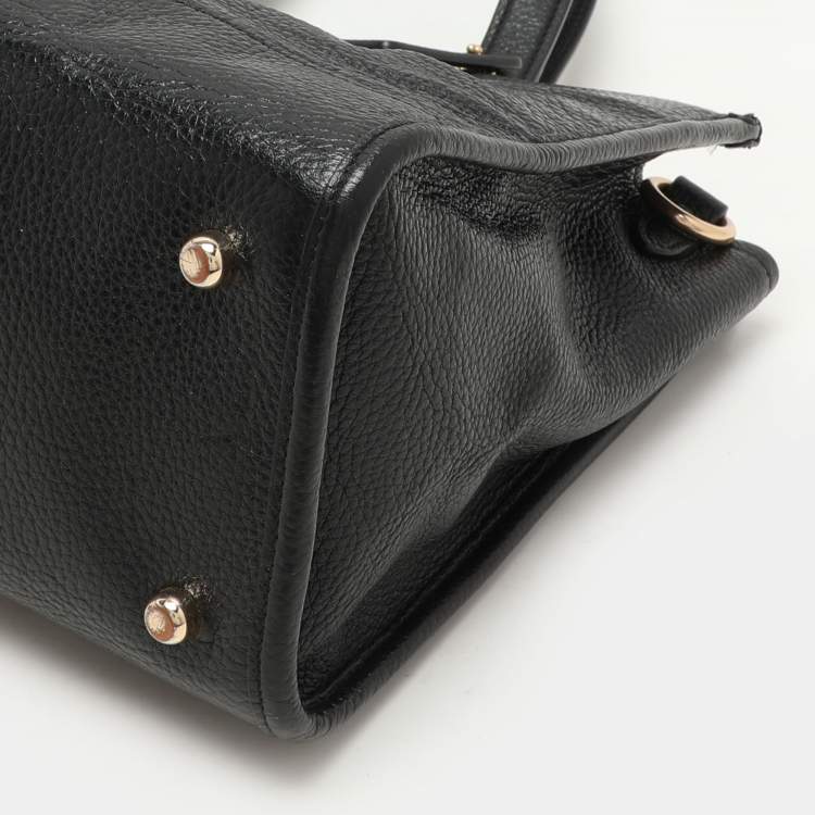 Pre Owned Coach Black Leather Dempsey Carryall Tote 