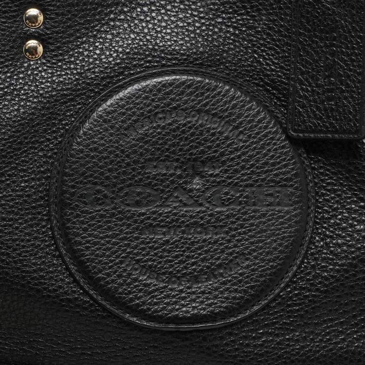 Pre Owned Coach Black Leather Dempsey Carryall Tote 