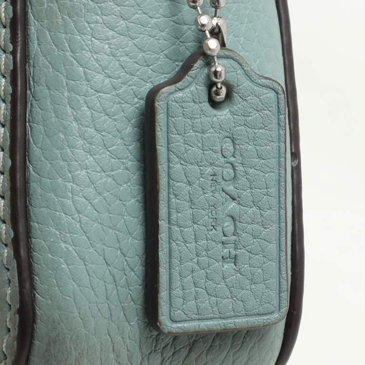 Pre Owned Coach Green Leather Kira Double Zip Crossbody Bag