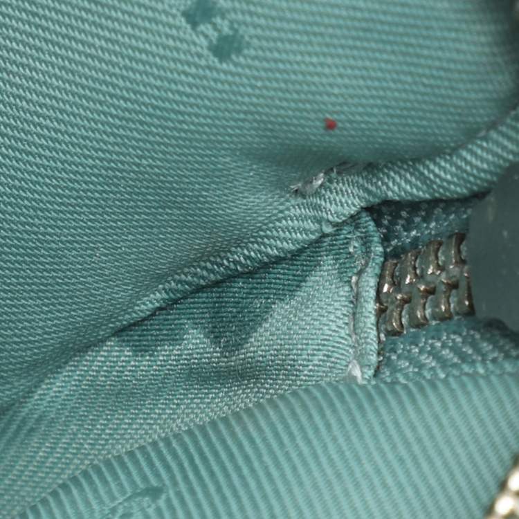 Pre Owned Coach Green Leather Kira Double Zip Crossbody Bag