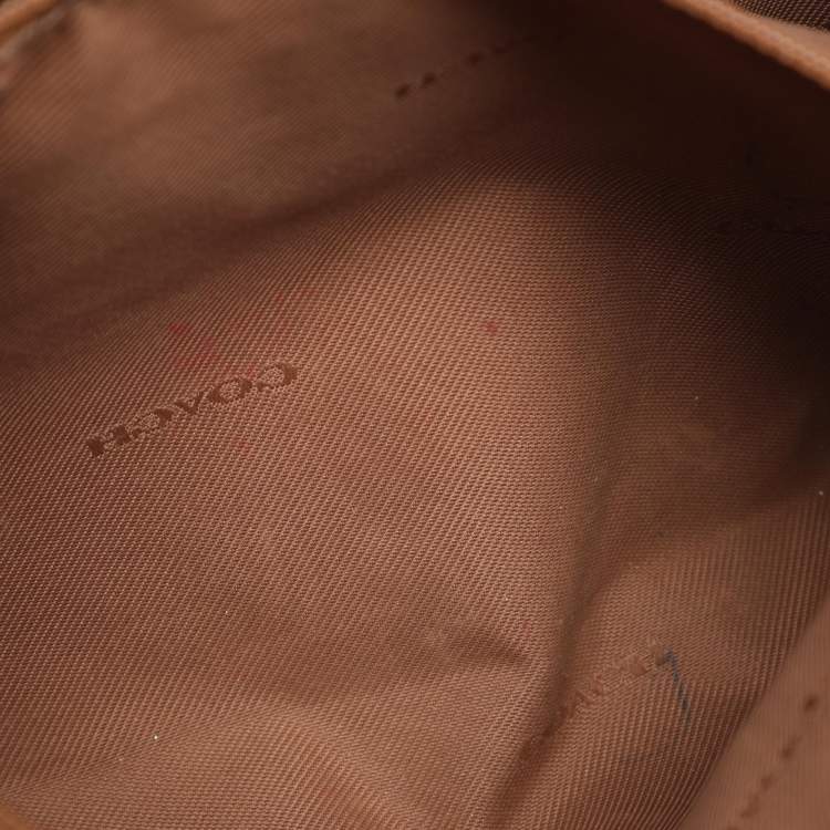 Pre Owned Coach Brown Pebbled Leather Prairie Satchel